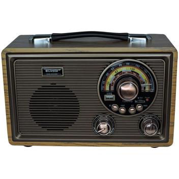 Caixa de Som Radio Retro com Usb e Microfone AM/FM/SW Cartão TF, USB 3W ...