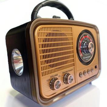 Caixa De Som Retrô Rádio Am Fm Vintage Bluetooth Preto - Kapbom - Caixa ...