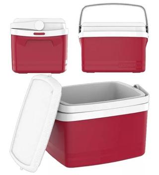 Caixa Termica Cooler 12L Vermelha 12 Latas alça Soprano - Cooler ...