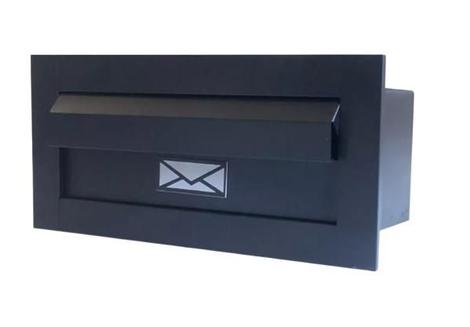 Caixinha De Correio carteiro Parede muro Inox Moderna Preta - AUTHENTIC ...