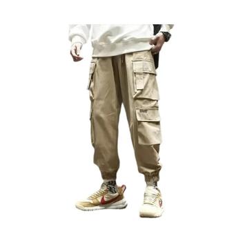 Calça Cargo Masculina Casual - Com Vários Bolsos e Cordão - Ideal para ...