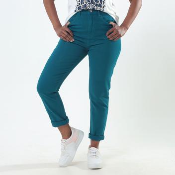 Calça Jeans Feminina Mom Cintura Alta Barra Virada - Ink - Calça Jeans  Feminina - Magazine Luiza