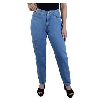 Calça Feminina Ouzzare Jeans Mom Azul Claro - ZZ806 - Calça Jeans
