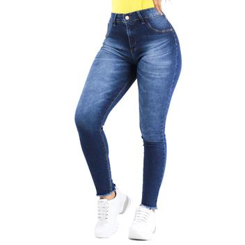 Calça Jeans com Barra Desfiada Feminina Mix Jeans - Calça Jeans