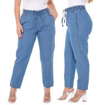 Calça Jeans Feminina Cintura Alta Tecido Leve - Naraka - Calça Feminina ...