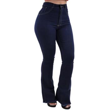 Calça Flare Feminina Jeans Com Licra Cintura Alta Com Efeito Levanta Bumbum  Preta 29, Magalu Empresas