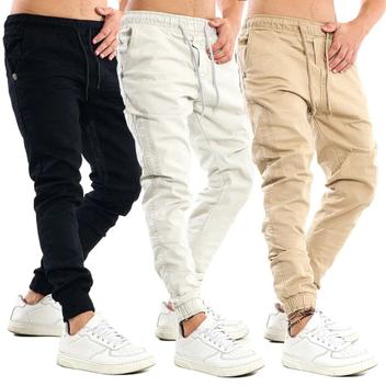 Calça Jeans Jogger Masculina Jogguer Sarja Cores Preta,Caramelo