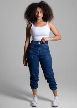 Calça Jeans Sawary Jogging Parachute- 274253 - Outros Moda e