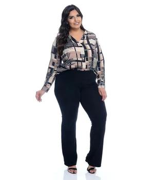 Calça boca de cheap sino plus size