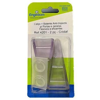 Calco Pvc Cristal + 2 Batentes Anti Impacto 19X4Mm Engedom - Calço de ...