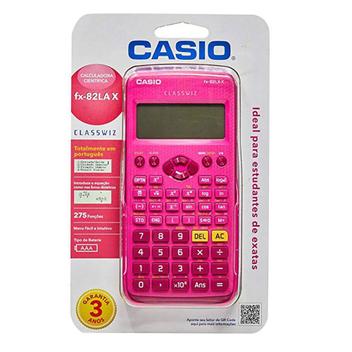 Calculadora Cientifica Casio Com 274 funcoes FX 82LAX PK Rosa Calculadora Cientifica Magazine Luiza