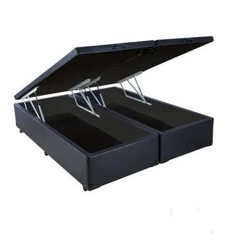 Cama Box Baú Casal 138x188 Bipartida Preto - MD - Base para Cama Box Casal  - Magazine Luiza