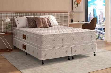 Cama Box + Colchão Castor Queen Hotel Collection Fire Retardant Double ...