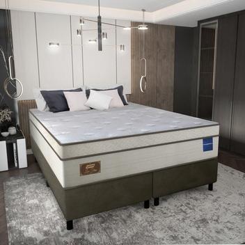 Cama Box Conjugado Queen com Colchão (158x73x198) Lux Firm Gazin