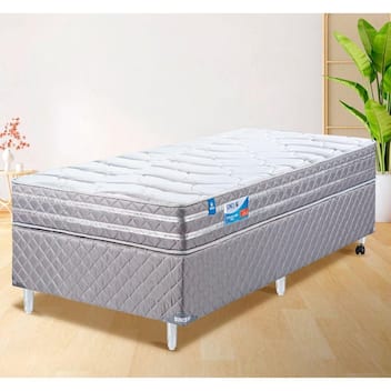 Cama Box Solteiro (88X188) D28 Cinza Ultra Pedic Two Sonos - Sonos