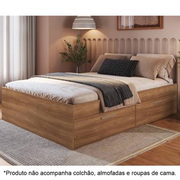 Cama de Casal para colchões de 138x188cm com 4 Portas Tokio CK140