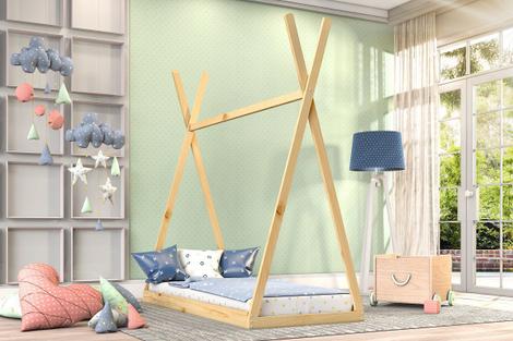 Mini Cama Infantil Montessoriana Casinha Cabana Sem Colchão Quarto