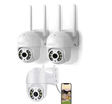 Camera De Segurança Sem Fio Wifi Kit com 3 Unidades Visao colorida ...