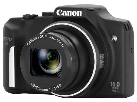 Câmera Digital Canon PowerShot SX170 IS 16MP - LCD 3” Zoom Óptico