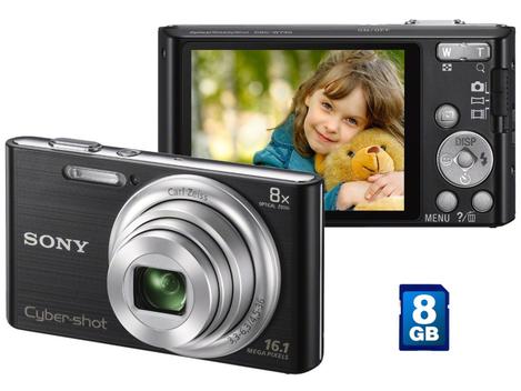 Câmera Digital Sony DSC-W730 16.1MP LCD 2,7” - Zoom Óptico 8x
