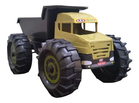 Caminhão Brinquedo Caçamba 4x4 Infantil Menino 30x17cm
