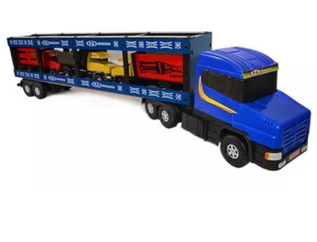 Caminhão Carreta Cegonheira em Madeira Brinquedo - Grande no Shoptime