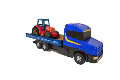 Caminhao de brinquedo carreta c/ trator grande 70cm madeira - P&A -  Caminhões, Motos e Ônibus de Brinquedo - Magazine Luiza