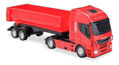 Brinquedo Caminhão Basculante Hi Way Iveco Vermelho