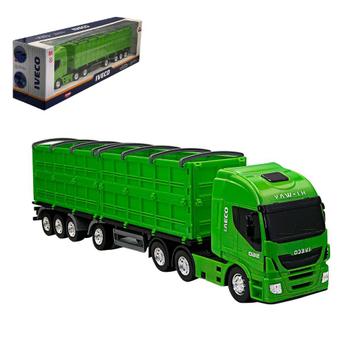 Caminhão Carreta de Brinquedo Iveco Hi-Way Miniatura com Caçamba Basculante  - Lojas Monte Cristo