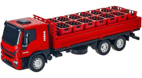 Caminhão de Brinquedo vermelho- IVECO Tector Dropside- ref 341 - USUAL -  Caminhões, Motos e Ônibus de Brinquedo - Magazine Luiza