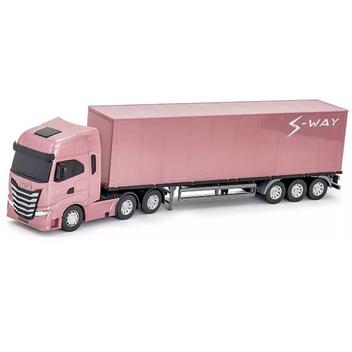 Miniaturas Scania Com Carreta Rosa Brinquedos