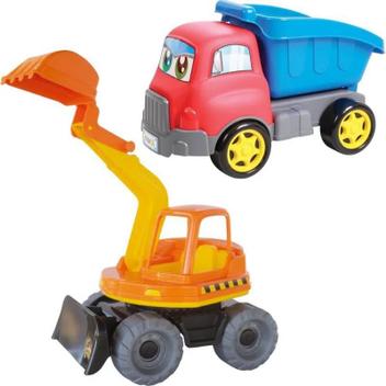 Caminhão Com Escavadeira Turbo Truck E Retro Maral - 4163