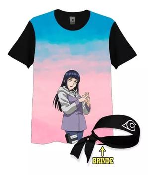 Camiseta Full 3D Jogo Anime Game Garota - Preto
