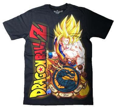 Camiseta Masculina Dragon Ball Goku Criança Fanart Ref:807 - smoke