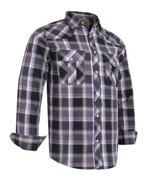 Camisa Xadrez Wrangler Masculina - Manga Comprida Estilo Western