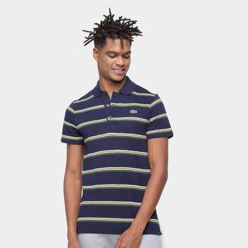Camisa Polo Lacoste Listrada Manga Curta Masculina - Camisas Masculinas ...
