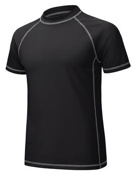 Camisa Rash Guard MAGCOMSEN para homens UPF 50+ Quick Dry Black ...