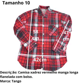 Camisa hotsell xadrez menina