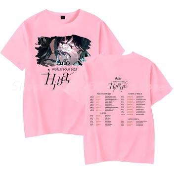 Camiseta Ado Hibana World Tour 2025 - Unissex, Gola Redonda, Manga