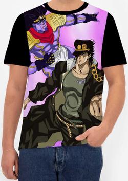 Camiseta Camisa Jotaro Kujo Jojo Bizarre Adventure Menino