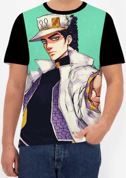 Camiseta Camisa Jotaro Kujo Jojo Bizarre Adventure Menino