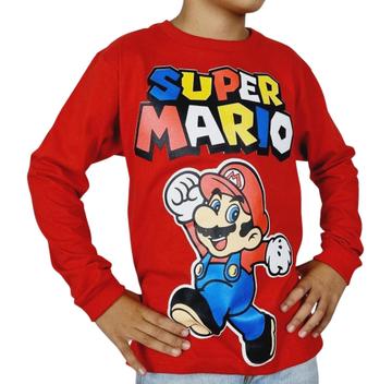 Camiseta Infantil Estampa Super Mário - Tam 3 a 10 Anos Vermelho