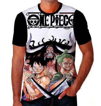Camiseta juvenil Luffy branca, One Piece