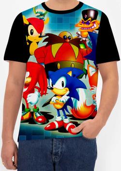 Camiseta Camisa Sonic Desenho Infantil Jogo Game Kids K02_x000D_