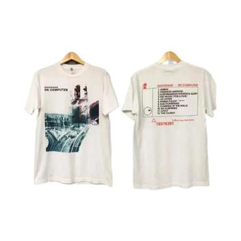 Camiseta Gráfica Unissex Radiohead Ok Computer Vintage Com Estampa
