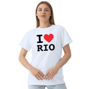 Camiseta I Love Rio Camisa Personalizada Blusa Adulto Algodão com ...
