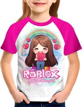 Camiseta blusa rosa roblox julia minegirl - Estampmax