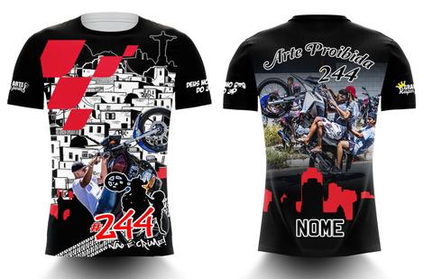 Camisa De Grupo De Moto Grau É Arte 244 Não É Crime