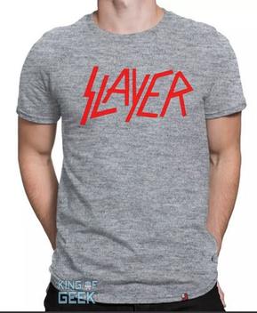Camiseta Slayer Camisa Banda Metal Blusa Rock king of Geek