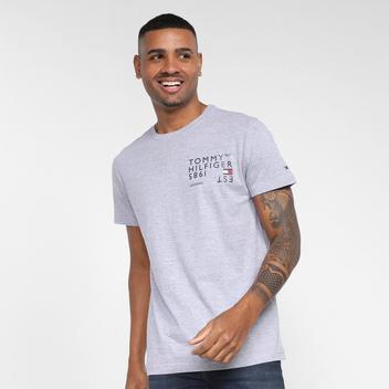 Camiseta Tommy Hilfiger Logo Masculina - Camiseta Masculina - Magazine Luiza